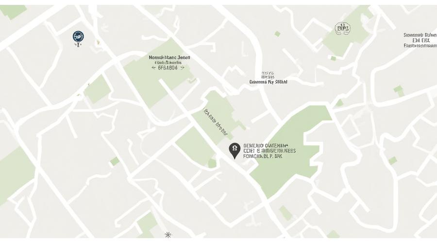 강남 지역 지도와 금호 스위트의 위치, 주요 랜드마크 표시