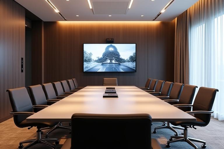 최첨단 장비를 갖춘 현대적인 프라이빗 미팅룸