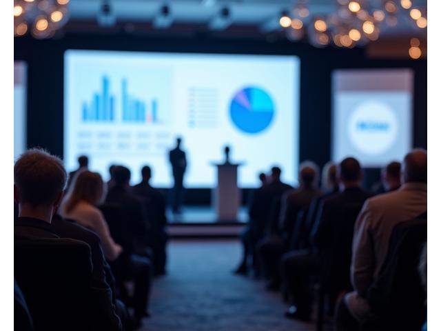 성공적인 컨퍼런스를 진행하는 비즈니스 전문가들