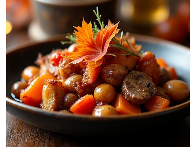 가을 수확의 풍성함을 담은 풀코스 요리